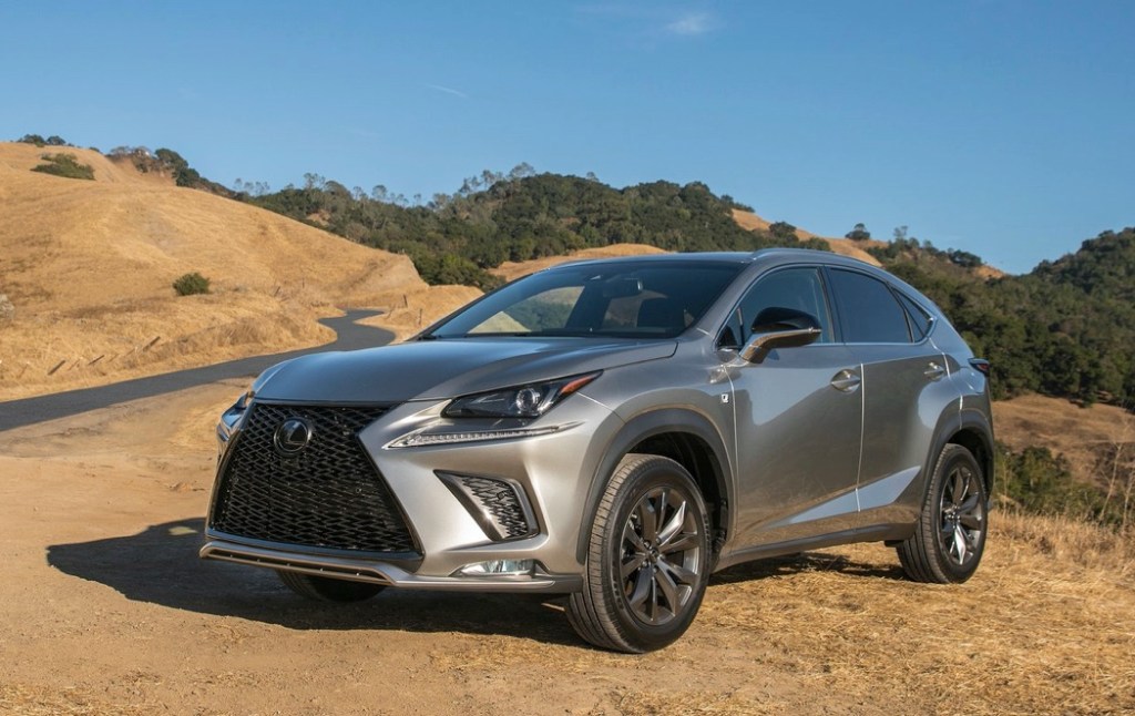 siler Lexus NX compact luxury SUV on sand