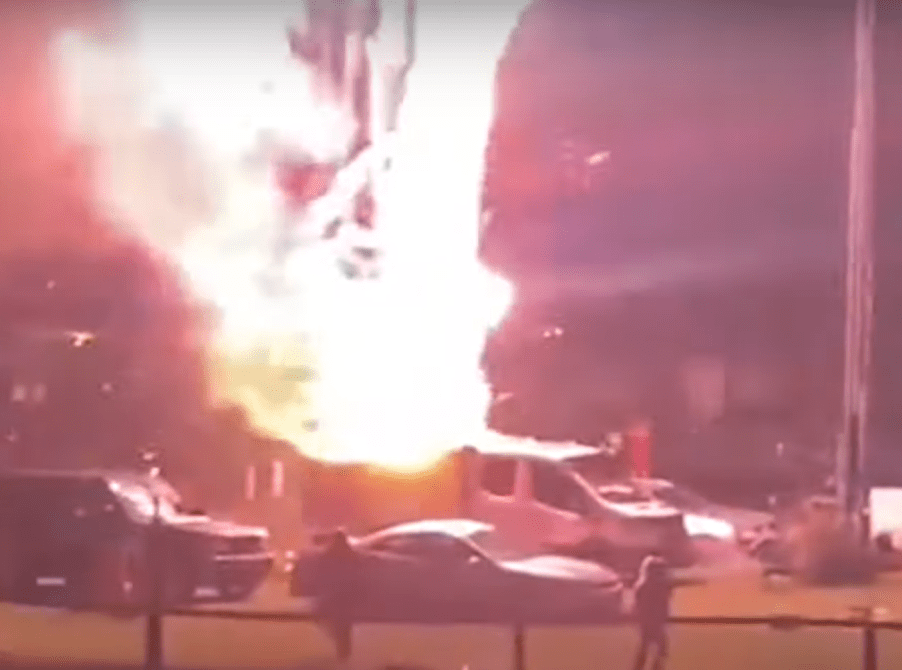 Fireworks truck explosion at Guy Fawkes Night race event in the United Kingdom