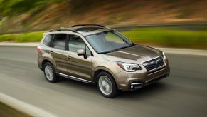 The 2018 Subaru Forester on the road