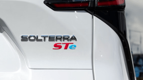 The badge of the 2024 Subaru Solterra STe