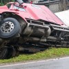 A semi-truck crash on the interstate